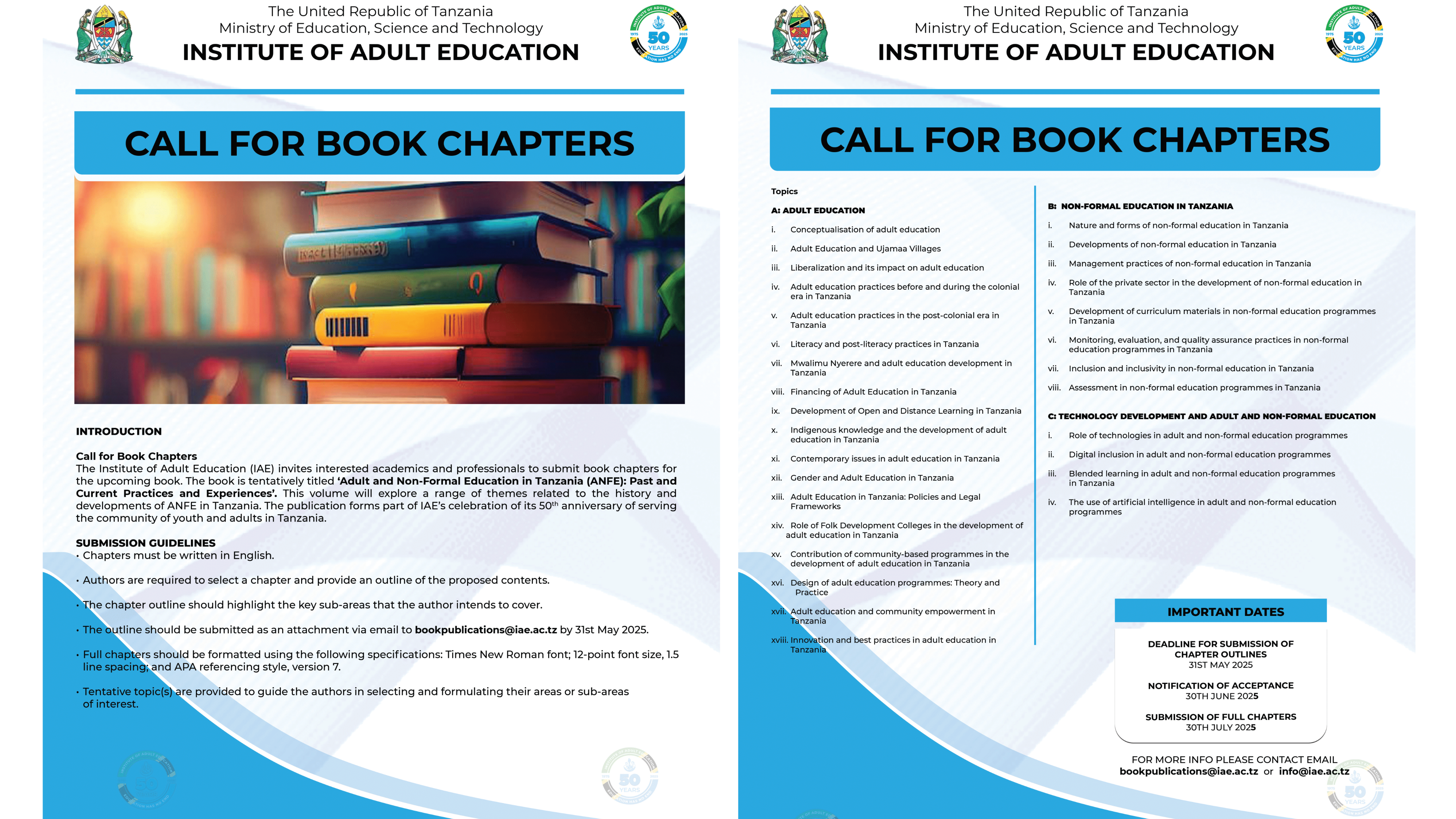 CALL FOR BOOK CHAPTERS